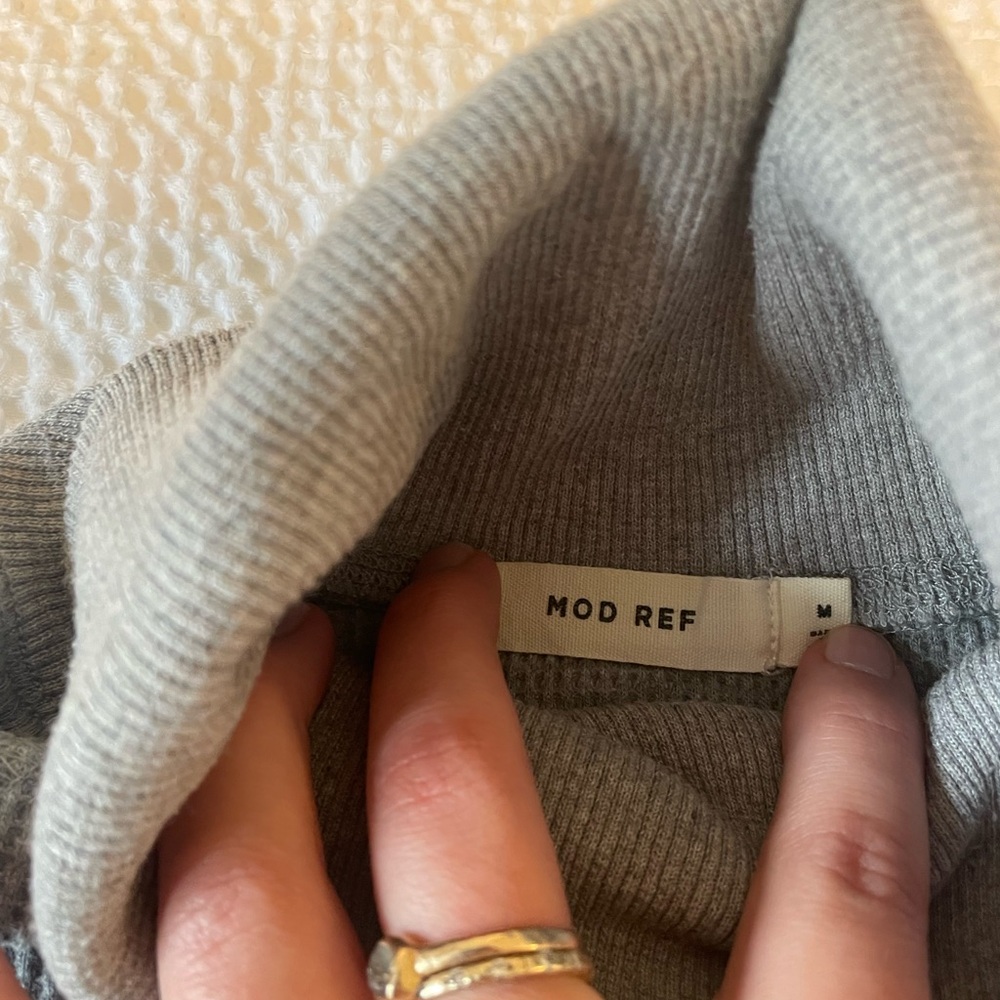 Mod Ref Gray Women's Waffle Turtleneck